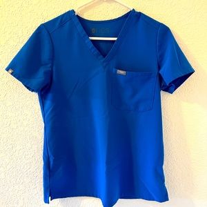 Figs brand Catarina one pocket scrub top. Sz xs. Royal blue